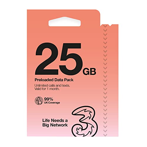 Three 25GB Preloaded Data  Including Unlimited Calls & texts Valid for One Month